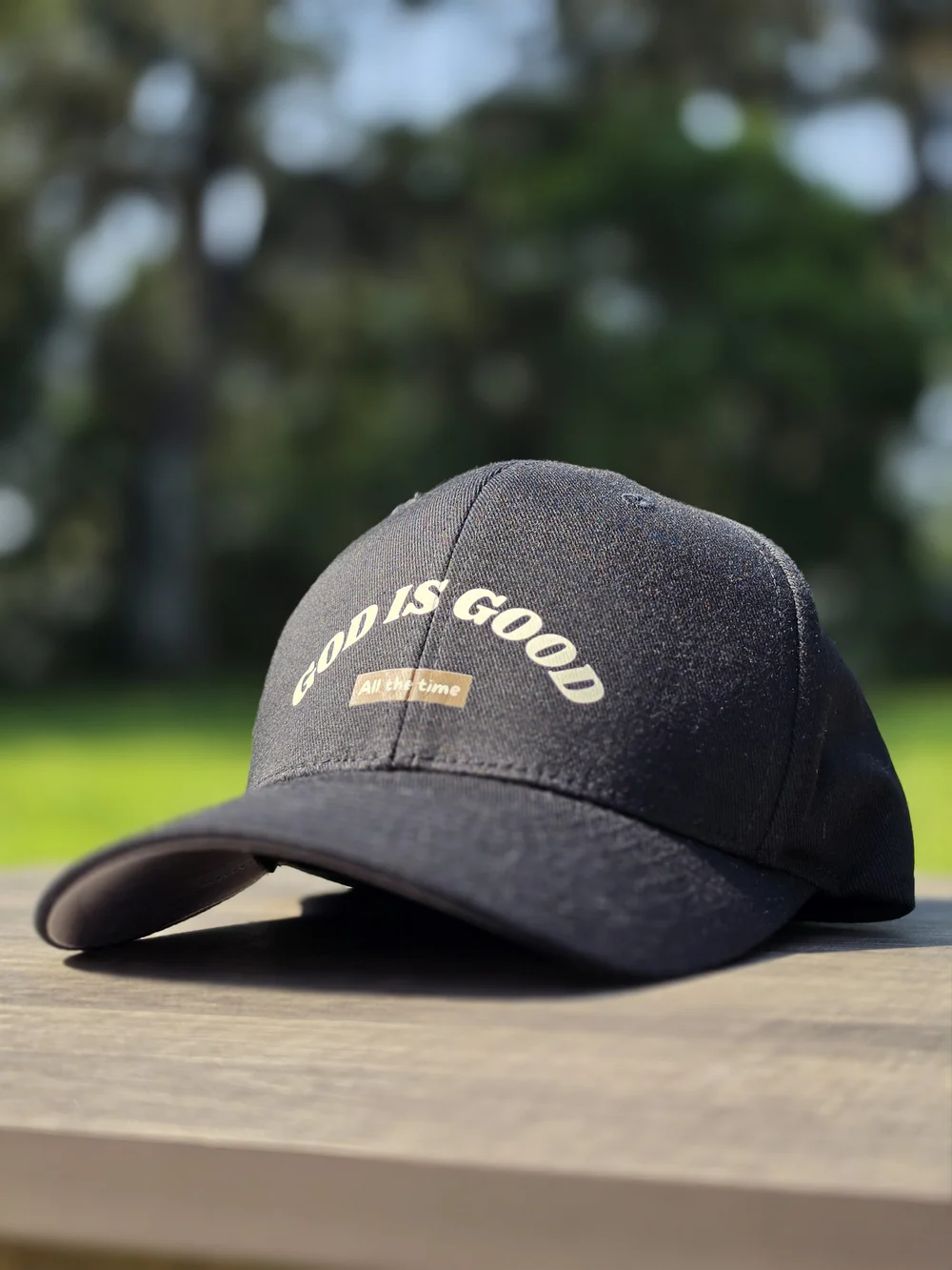 God Is Good Black Baseball Cap - Men Grooming Accessory